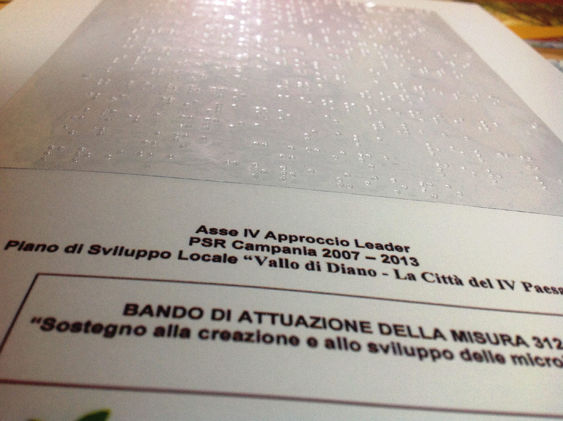 Brochure braille