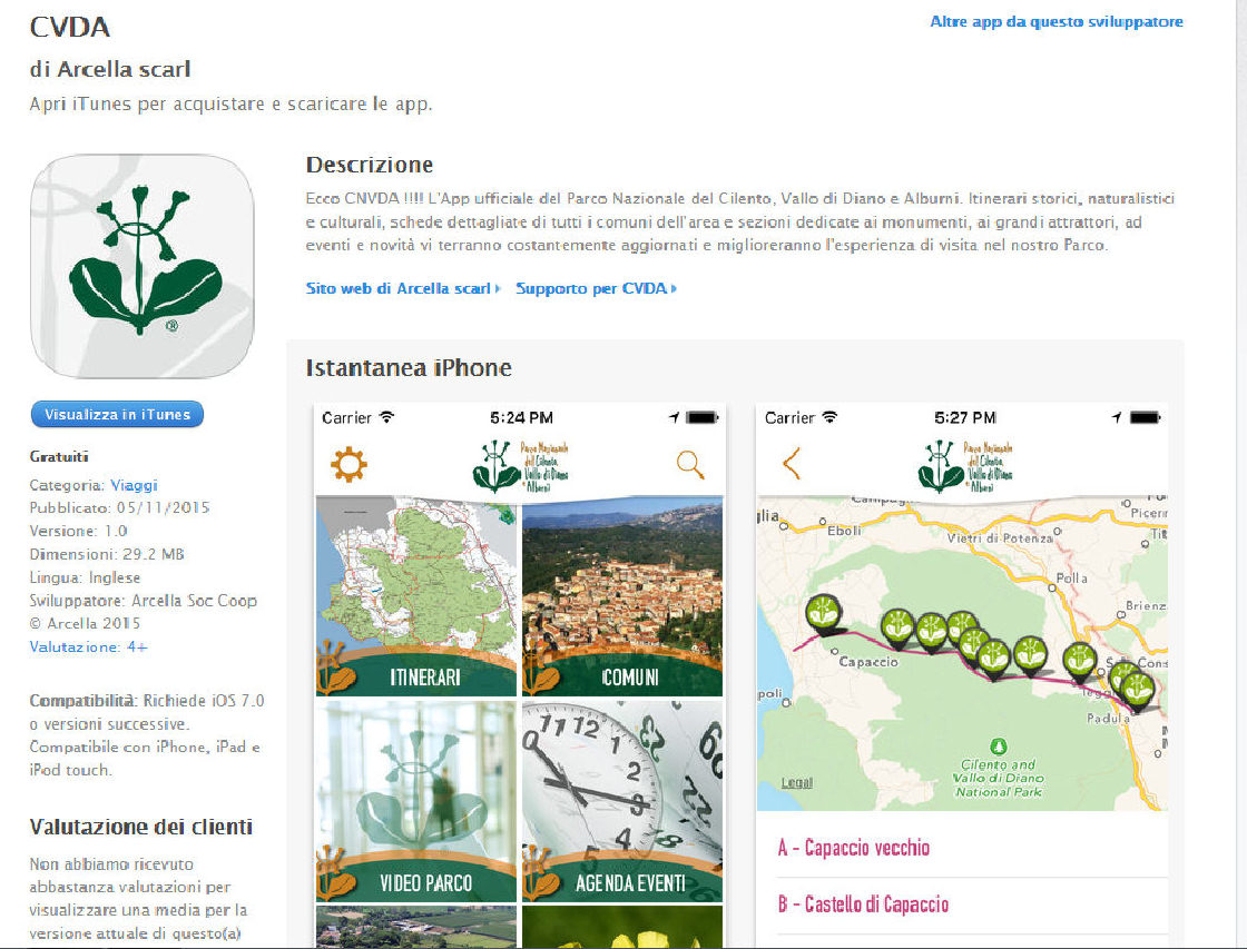 APP UFFICIALE DEL PARCO DEL CILENTO